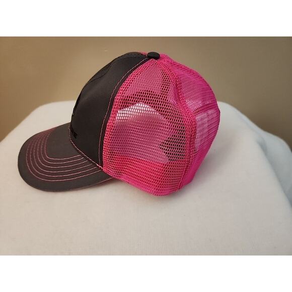 John Deere Hat Cap Snapback Trucker Pink Gray Embroidered Logo Farmer Rancher - Picture 2 of 5